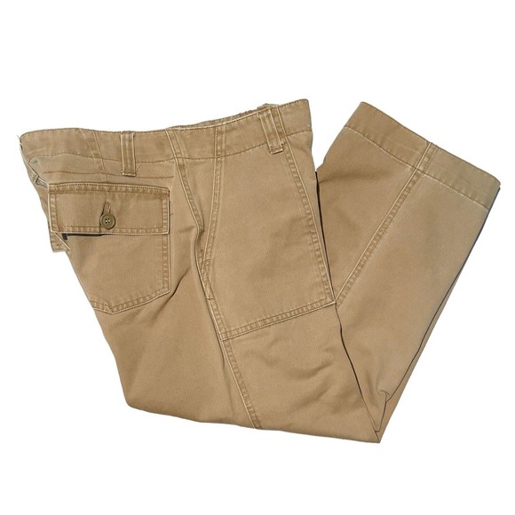 MOSSissue‎ Capri Cargo Capri  Wide Leg Cotton Khaki  & Army Green Lot of 2  SZ 5 - Picture 7 of 16